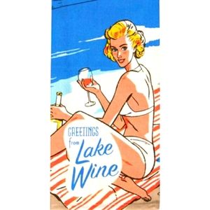 Blue Q Greetings From Lake Wine Towel🍷